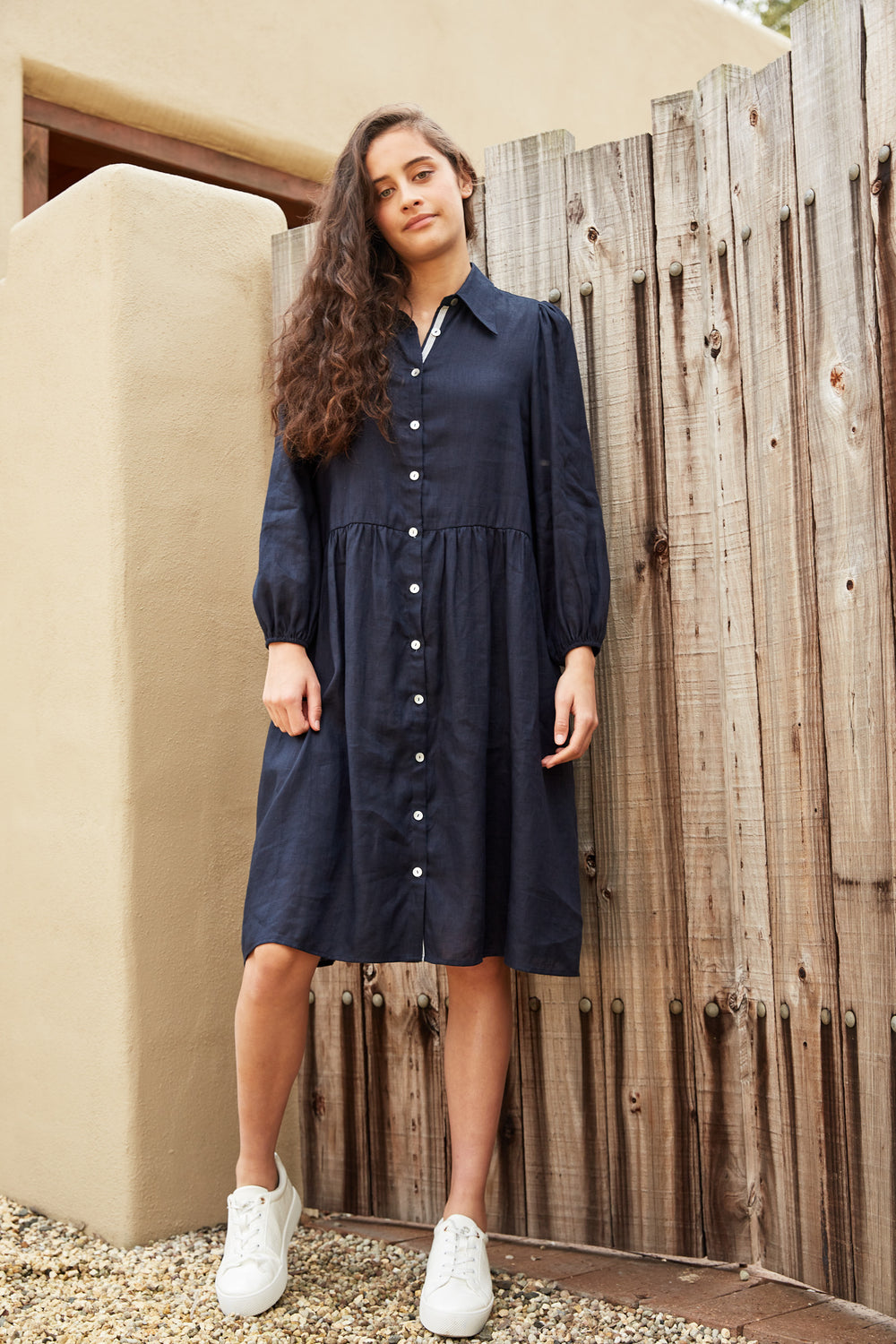 Eb&ive - Studio Midi Shirt Dress Navy