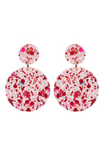 Eb&Ive - Merry Earring - Silver - Raspberry - Emerald