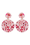 Eb&Ive - Merry Earring - Silver - Raspberry - Emerald