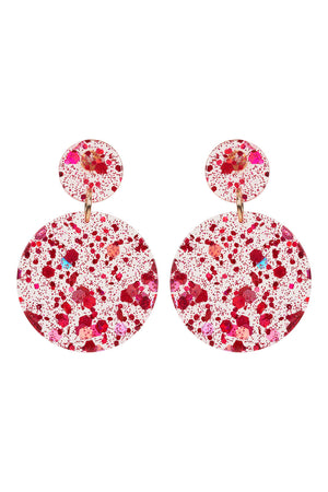 Eb&Ive - Merry Earring - Silver - Raspberry - Emerald