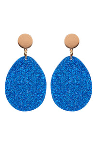 Eb&Ive - Merry Oval Earring - Cobalt - Musk - Emerald