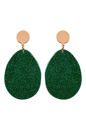 Eb&Ive - Merry Oval Earring - Cobalt - Musk - Emerald