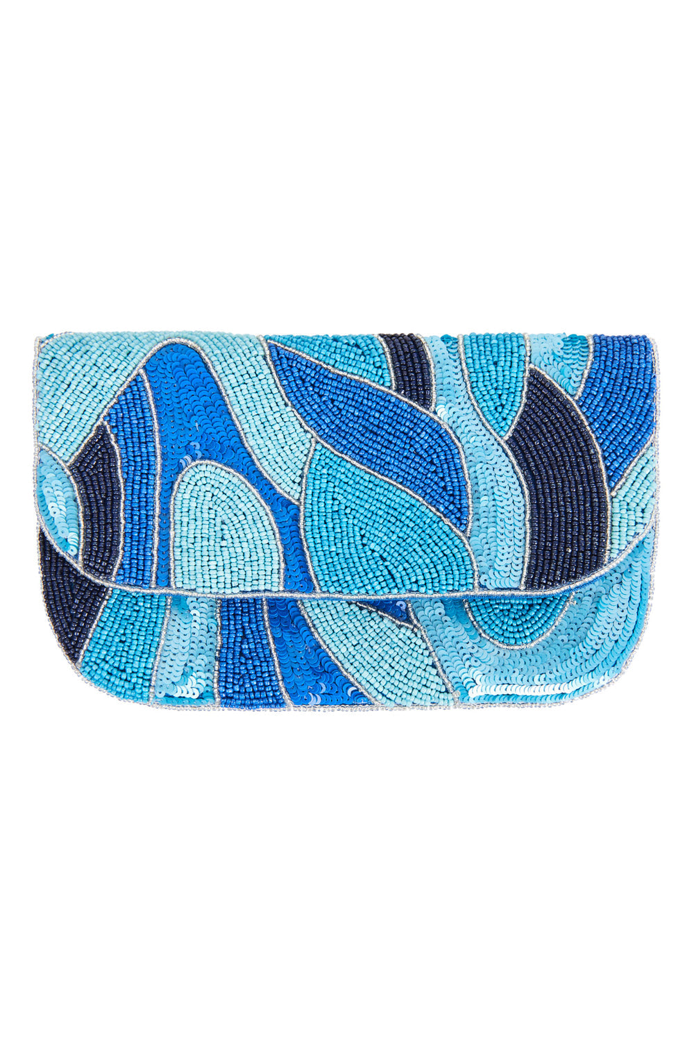 Eb&Ive - Elysian Clutch - Cobalt - Floral - Raspberry