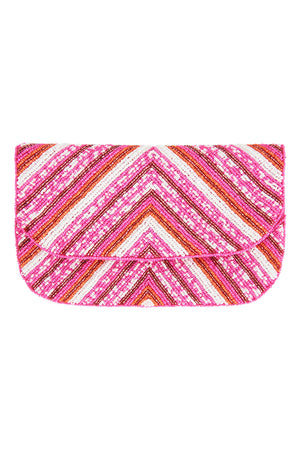 Eb&Ive - Elysian Clutch - Cobalt - Floral - Raspberry