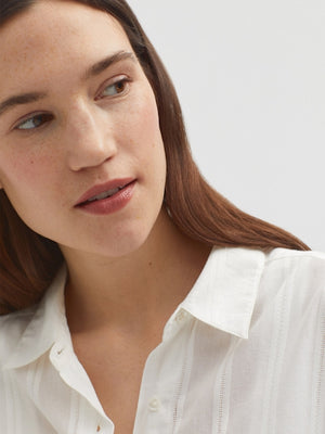 Nice Things - Jacquard White Shirt