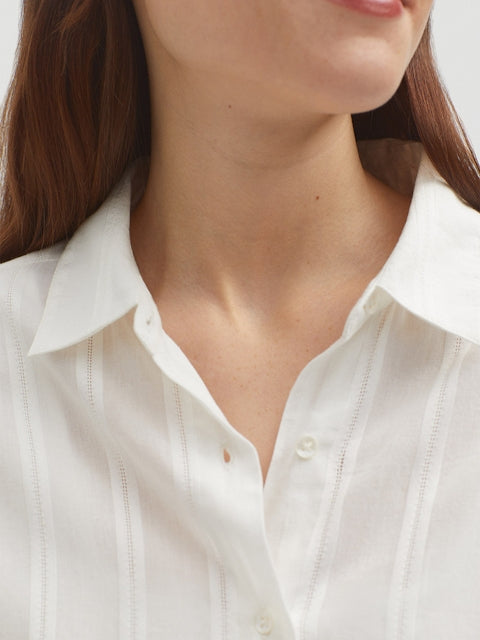 Nice Things - Jacquard White Shirt