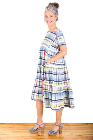 Olga De Polga - Fremantle Junction  Blue Check Dress