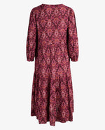 Noa Noa - English Crepe Long Dress Oriental Red/Pink