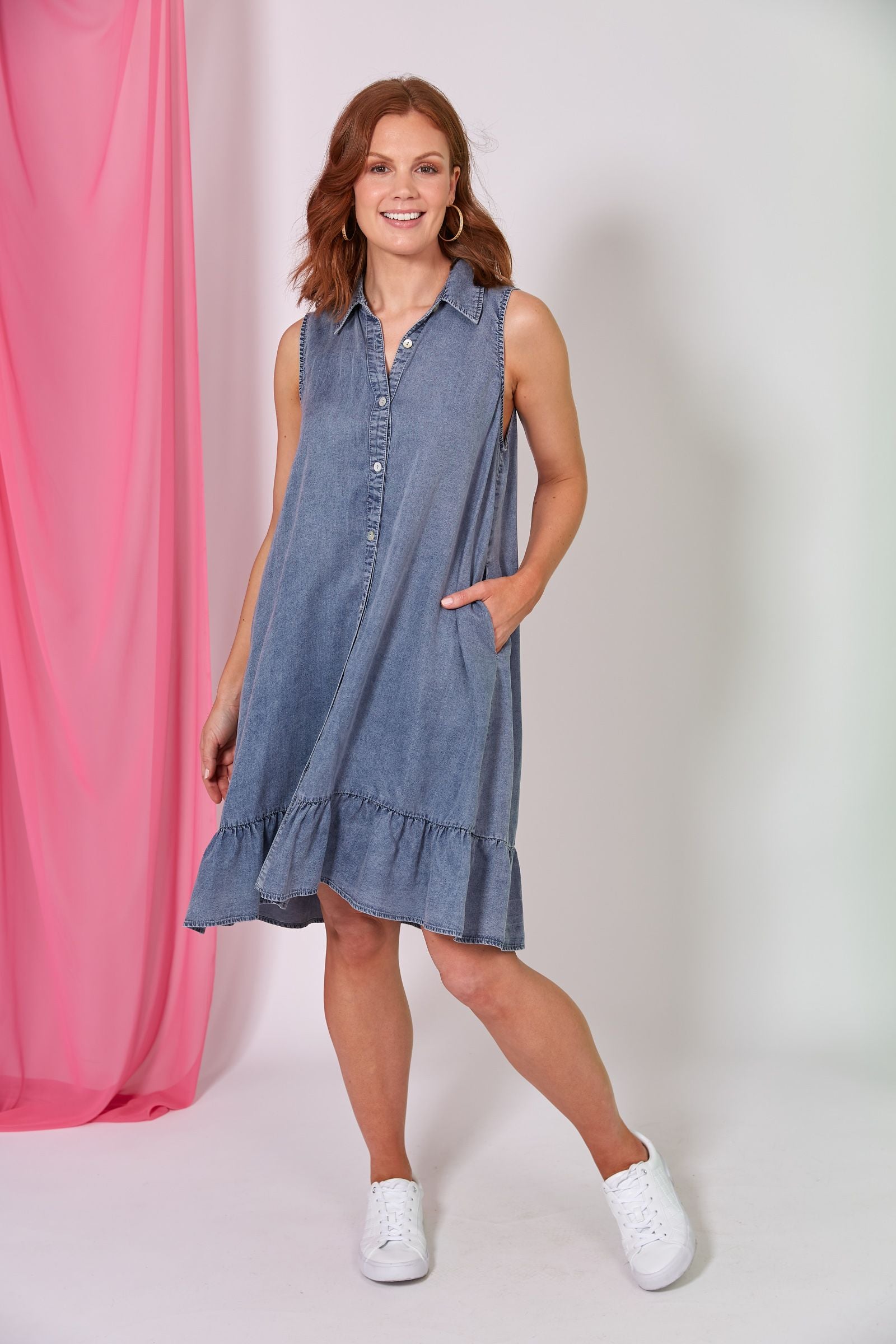 Eb&Ive - Elan Sleeveless Dress Denim Black & Co + Tuesday Eb&Ive - Elan Sleeveless Dress Denim Black & Co + Tuesday