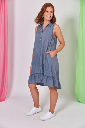 Eb&Ive - Elan Sleeveless Dress Denim