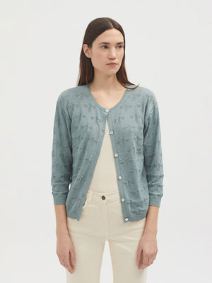 Nice Things - Bees Jacquard Jacket - Navy ,Light Blue