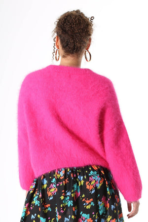 Olga de Polga - Montreal Angora Knit Neon Pink