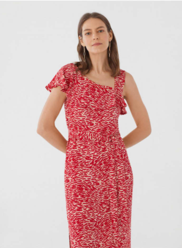 Nice Things - Waves Flounce Print Dress