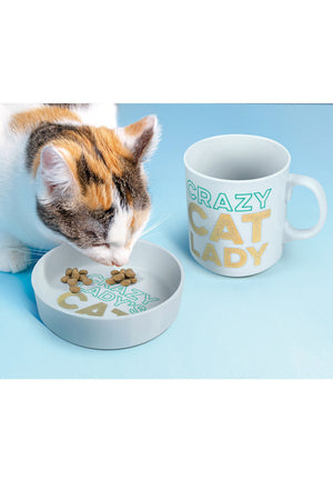 Crazy Cat Lady - Mug & Pet Bowl Set