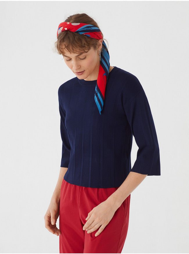 Nice Things- Pleated Round Sweater