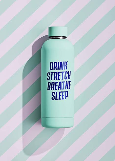 Yes Studio - Water Bottle - Drink Stretch Breathe Sleep