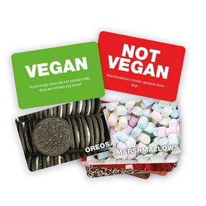 Vegan, Not Vegan flash card game